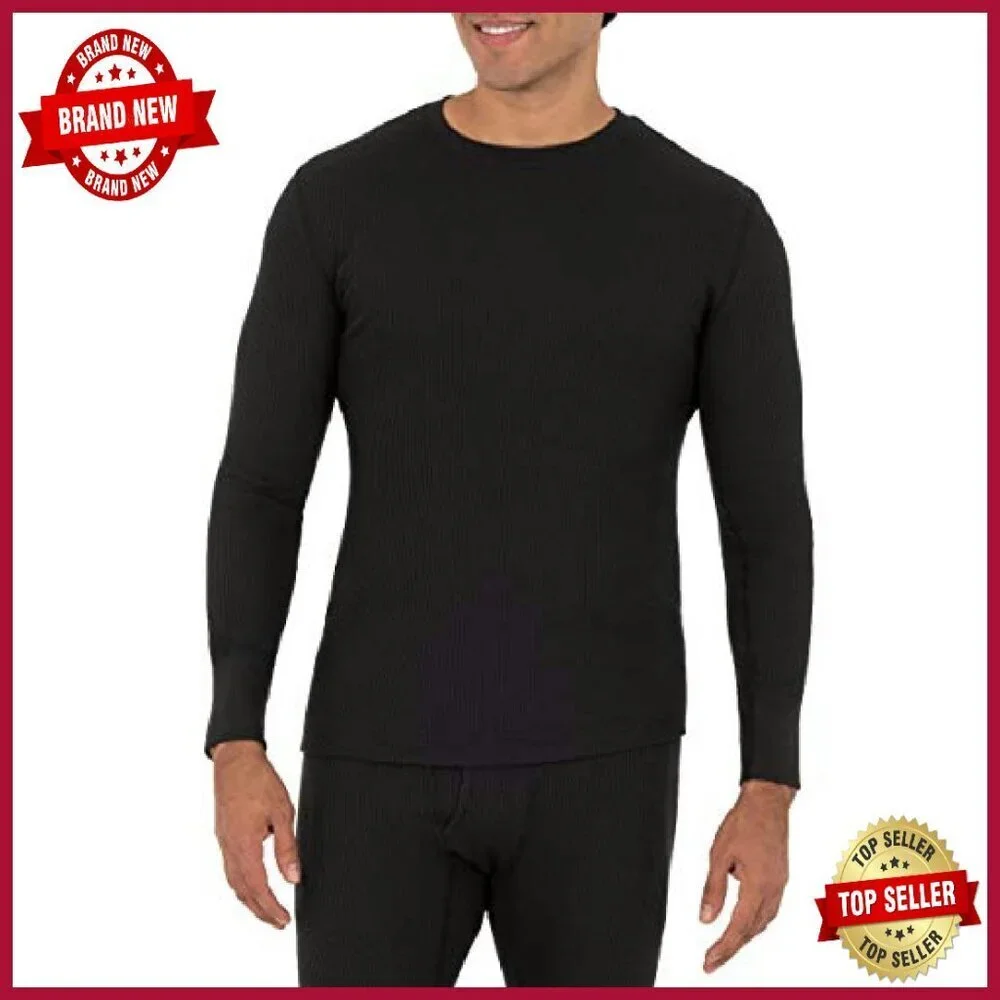 Men's Thermal Underwear Set Recycled Waffle Knit Moisture-Wicking